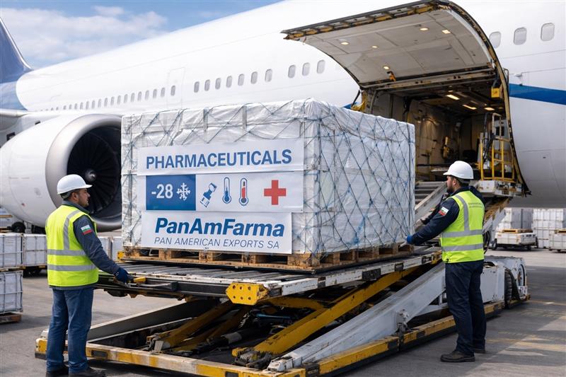 Cold-chain cargo loading for pharmaceutical export